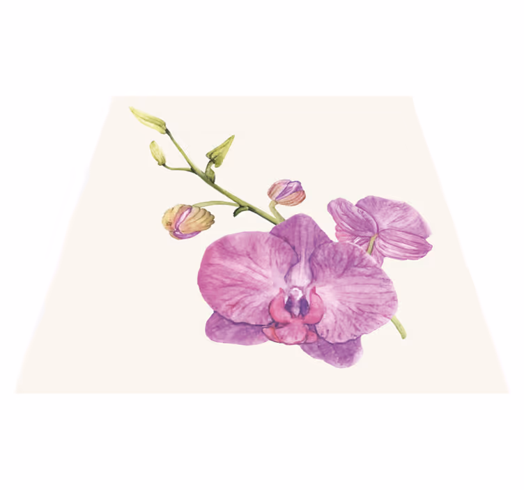 Lila orkidéblommor Vinylmatta blommor och växter - Tenstickers
