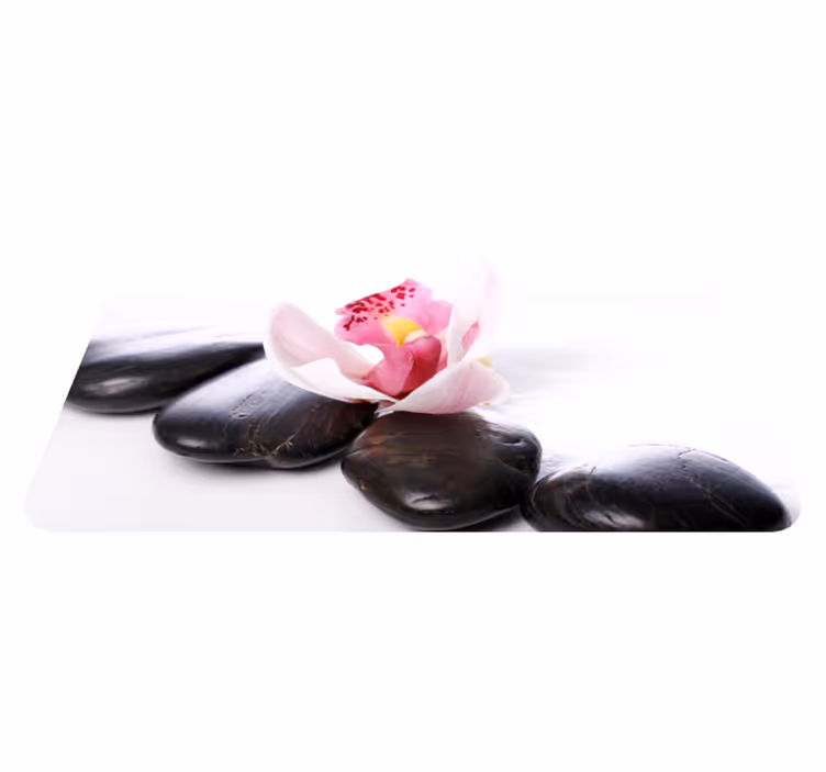 Elegant blommig lugn Vinylmatta natur - Tenstickers
