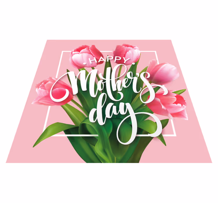 Mors dag tulpaner Vinylmatta blommor och växter - Tenstickers
