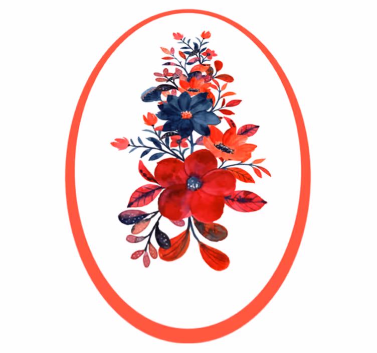 Blomsterarrangemang Vinylmatta blommor och växter - Tenstickers