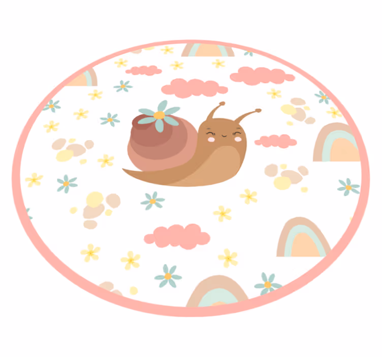 Glad snigel illustration Vinylmatta daghem - Tenstickers