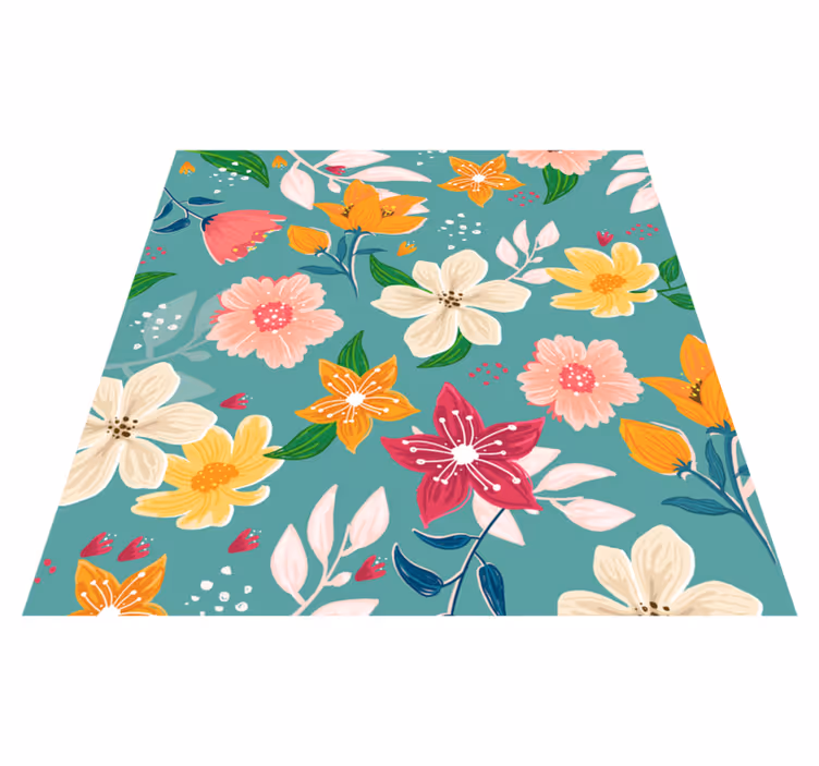 Blommönsterlek Vinylmatta blommor och växter - Tenstickers