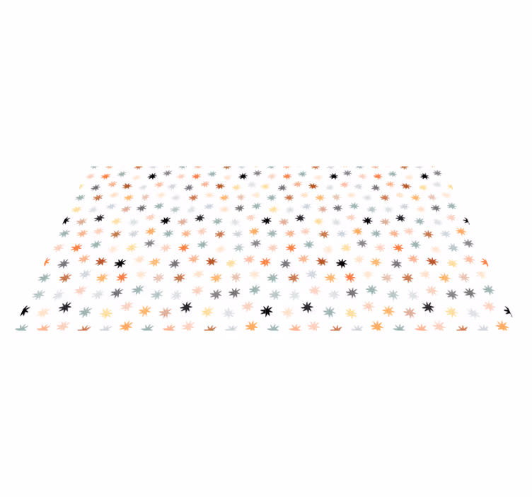 Vinylmatta stjärnor färgglad stjärnprint - Tenstickers