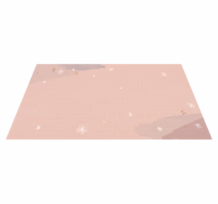 Minimalistisk beige design Vinylmatta Stjärnor - Tenstickers