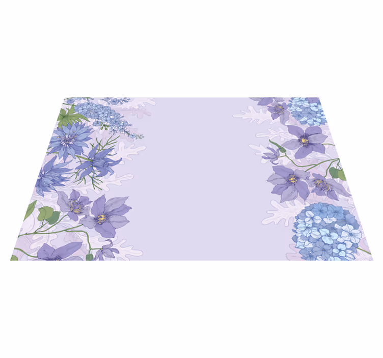 Vaga lila blommor matta - Tenstickers