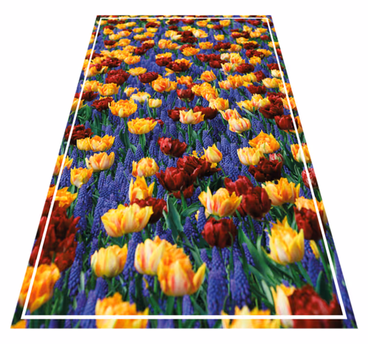 Tulpanträdgårdsdesign Vinylmatta blommor och växter - Tenstickers
