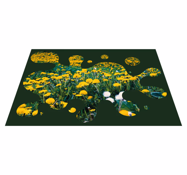 Maskros stora fält blommor matta - Tenstickers