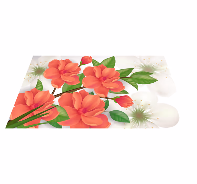 Färgglatt blomarrangemang Vinylmatta blommor och växter - Tenstickers