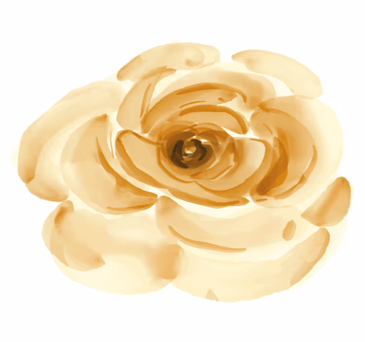 Gul ros natur vinyl matta - Tenstickers