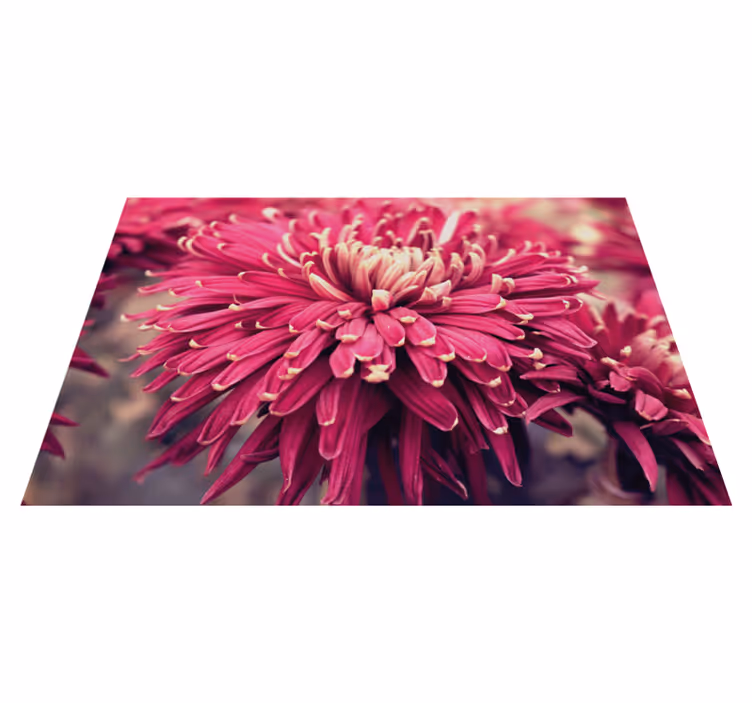 Stora blommor design blommor matta - Tenstickers