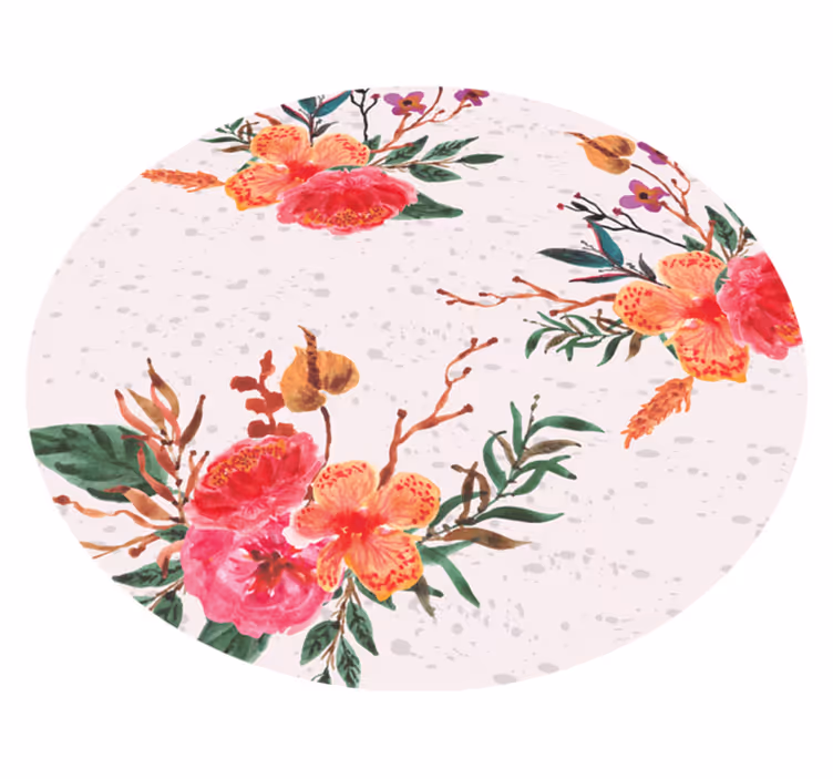 Pioner och orkidéer Vinylmatta blommor och växter - Tenstickers