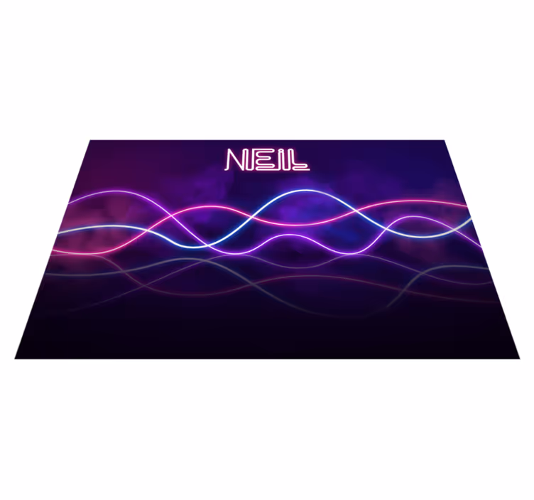 Neonljusskärm Vinylmatta namn - Tenstickers