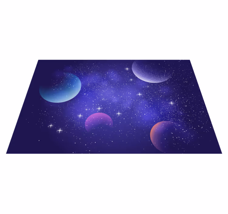 Kosmisk rymdscen Vinylmatta Stjärnor - Tenstickers