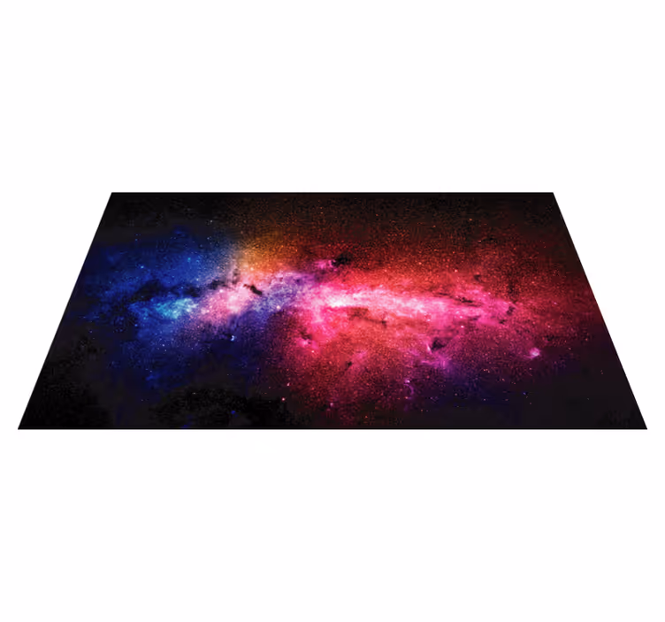 Ljus och färgstark universum natur vinyl matta - Tenstickers