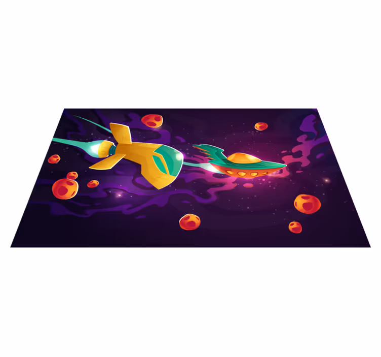 Kosmisk resa koncept Andra Vinylmattor - Tenstickers