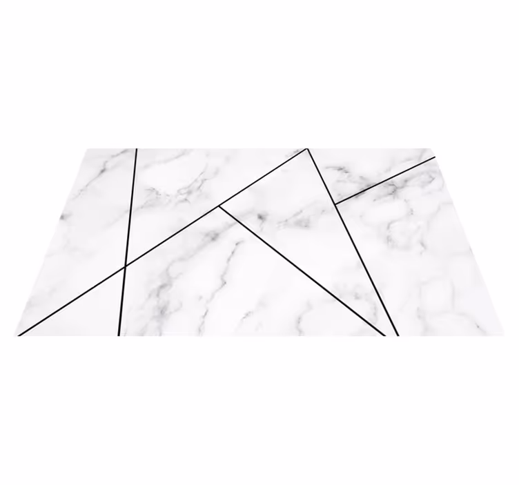 Vit elegant marmorgolv - Tenstickers