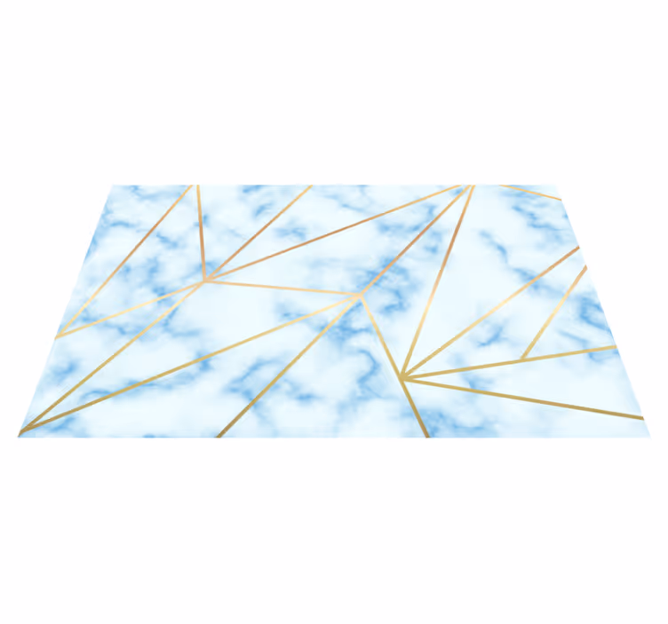 Snyggt geometriskt motiv vinylmatta i marmor - Tenstickers