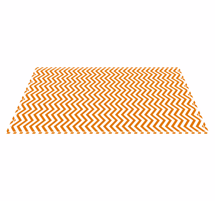 Orange och vit sicksackmatta - Tenstickers