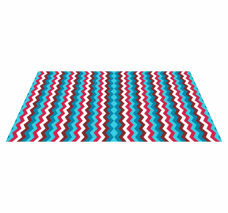 Sicksackvågmönster Vinylmatta geometrisk - Tenstickers