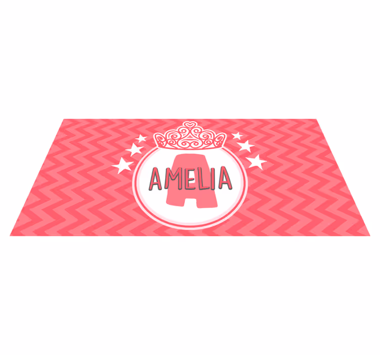 Prinsessnamnsemblem Andra Vinylmattor - Tenstickers