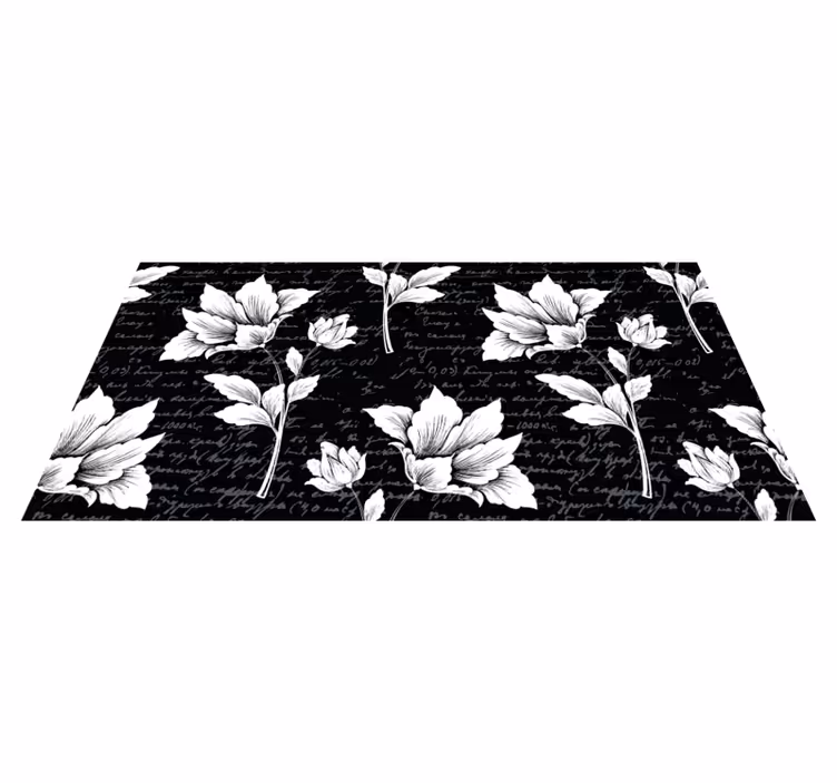 Graciöst botaniskt element Vinylmatta blommor och växter - Tenstickers