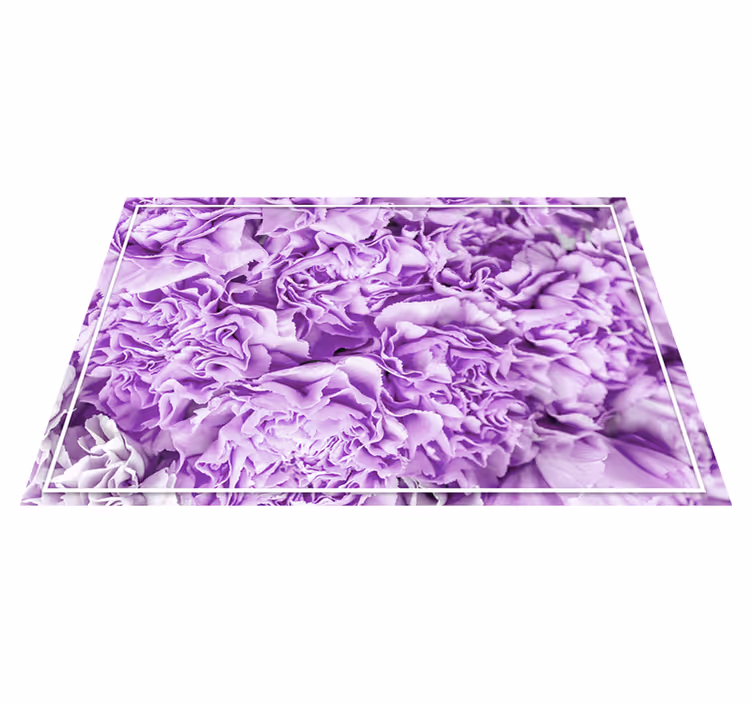Vinylmatta blommor och växter lila blommor - Tenstickers