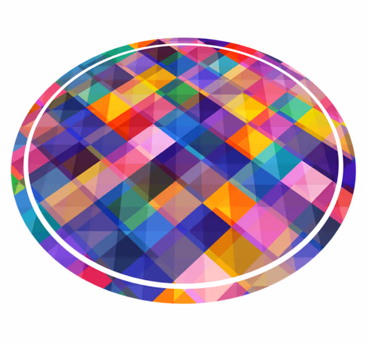 Färgglatt lapptäckemönster Vinylmatta geometrisk - Tenstickers