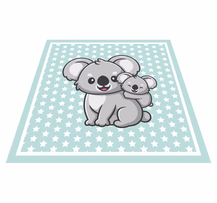 Mamma och koalaköttungar Vinylmatta Barn - Tenstickers