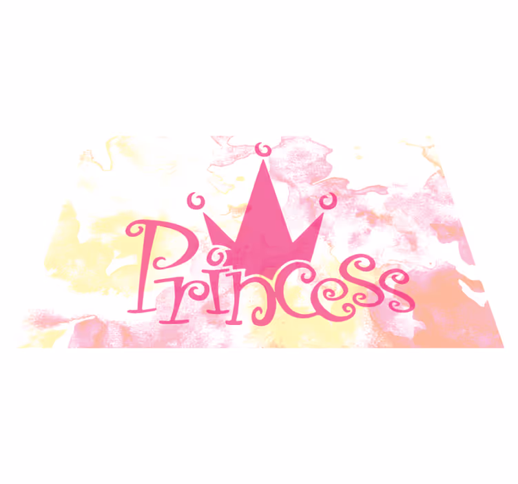 Prinsesskrona-tema Vinylmatta daghem - Tenstickers