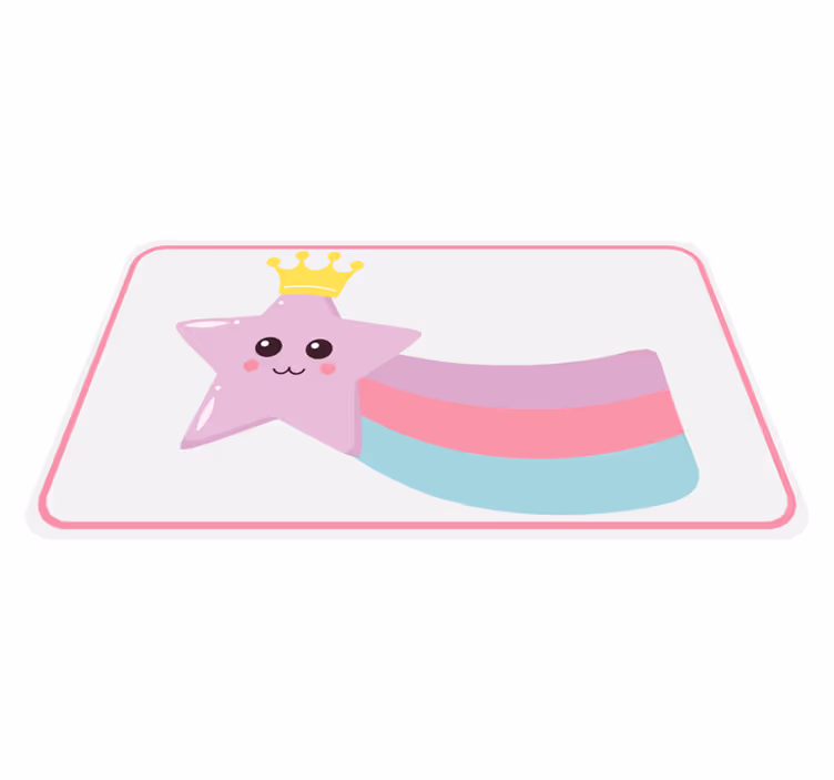 Söt girly star design stjärna vinylmatta - Tenstickers