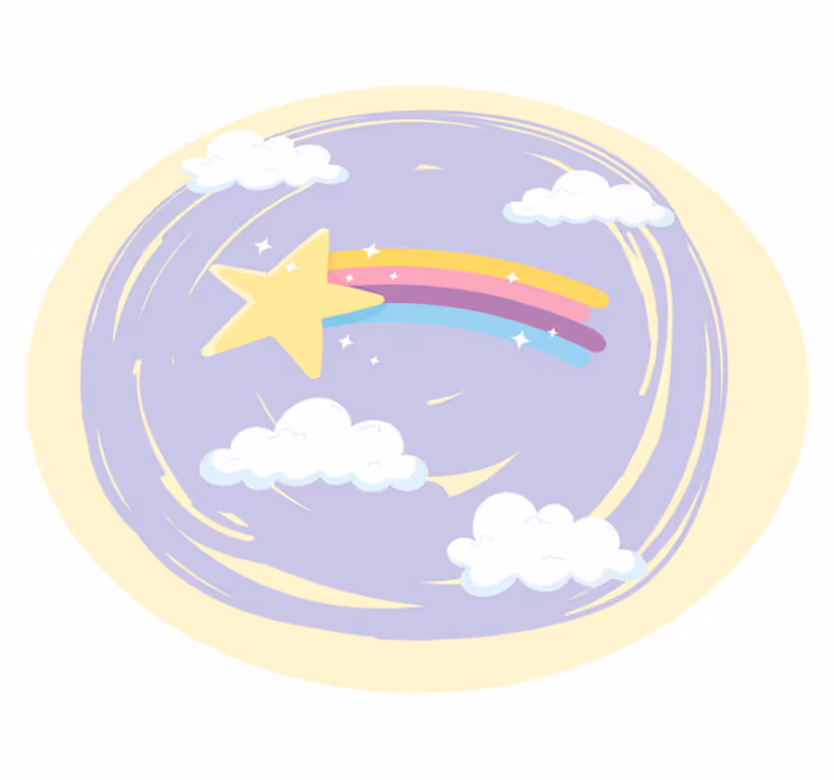 Natthimlens magi Vinylmatta Barn - Tenstickers