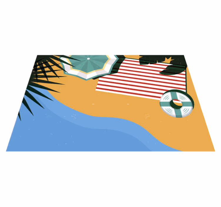 Strandpicknickplats Vinylmatta natur - Tenstickers