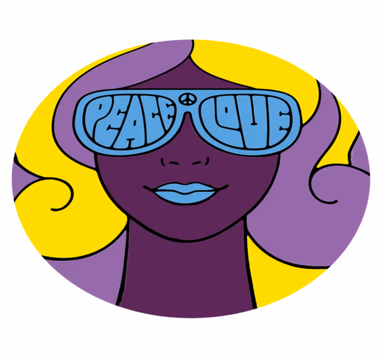 Fredskärleksikonen Vinylmatta Ungdom - Tenstickers