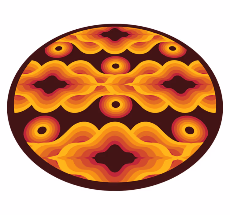 Vintage spiralmotiv Vinylmatta Mosaik - Tenstickers