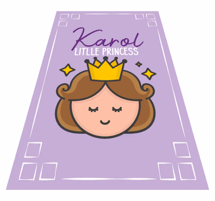 Litet prinsesstema Vinylmatta namn - Tenstickers