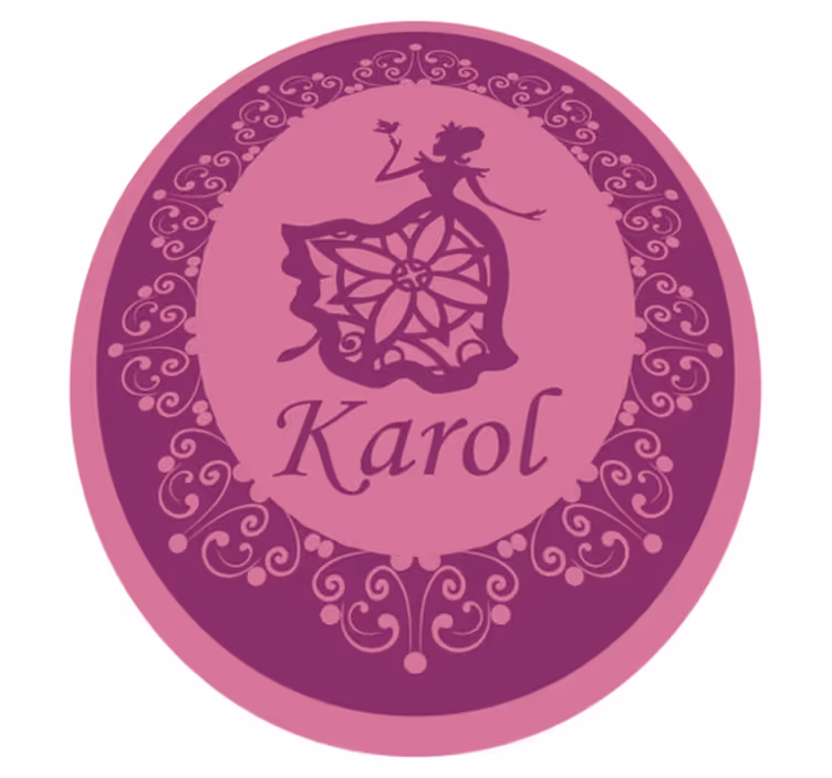 Elegant prinsessa med en personlig rosmatta - Tenstickers