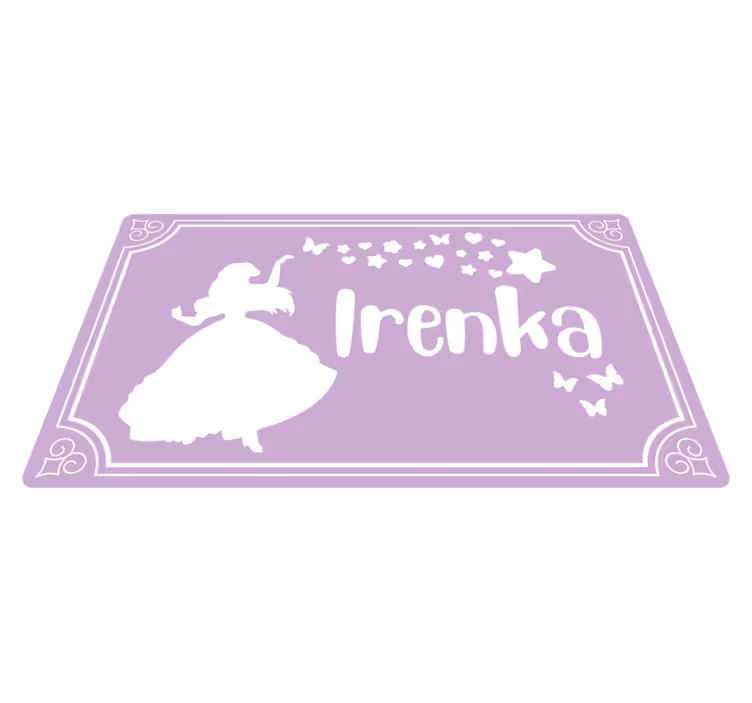 Magisk prinsessa med namn Andra Vinylmattor - Tenstickers