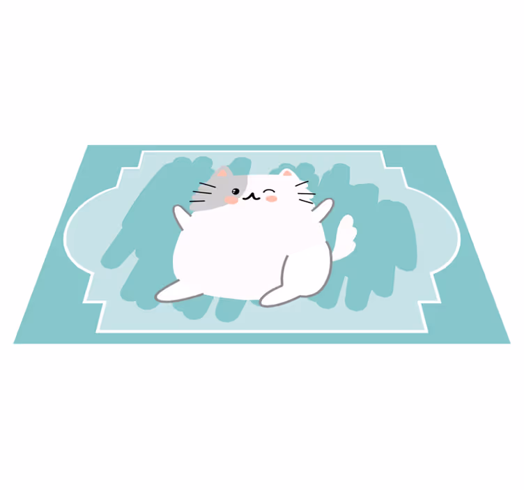 Söt kattillustration Vinylmatta daghem - Tenstickers