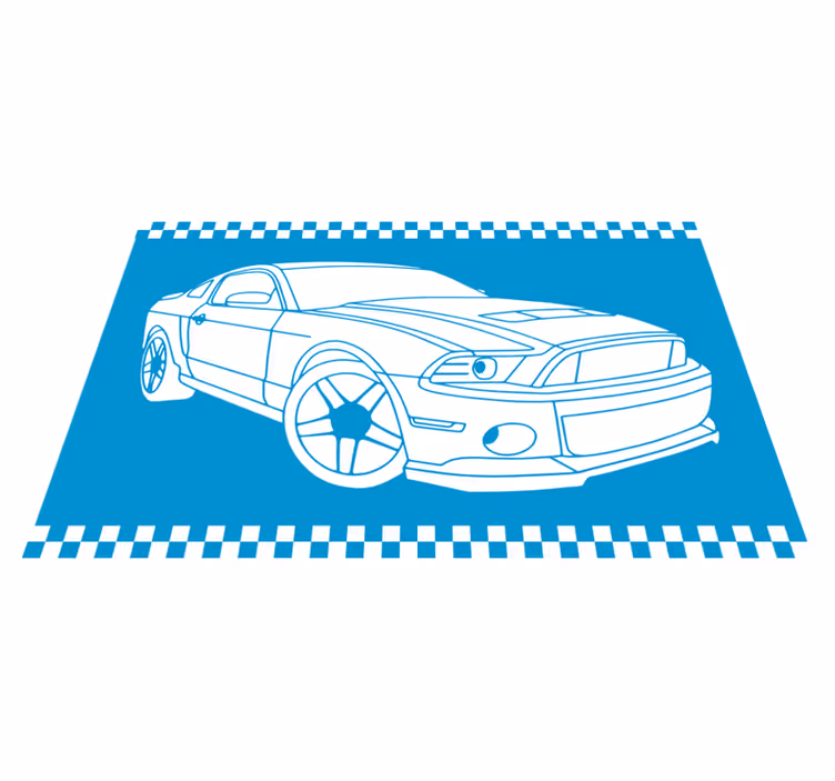 Racerbil kontur Vinylmatta vägar - Tenstickers
