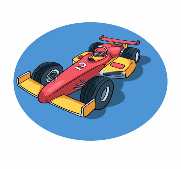 Racerbilsgalenskap Vinylmatta Ungdom - Tenstickers