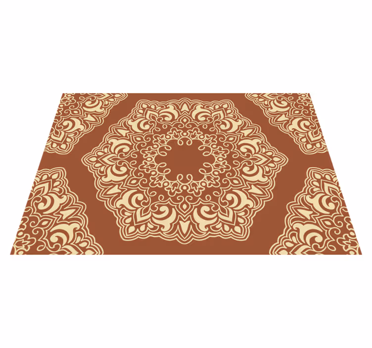 Komplext botaniskt arrangemang Vinylmatta Mandala - Tenstickers