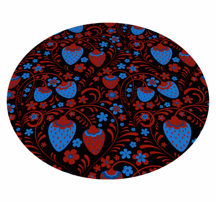 Jordgubbsblomsterarrangemang Vinylmatta Kök - Tenstickers