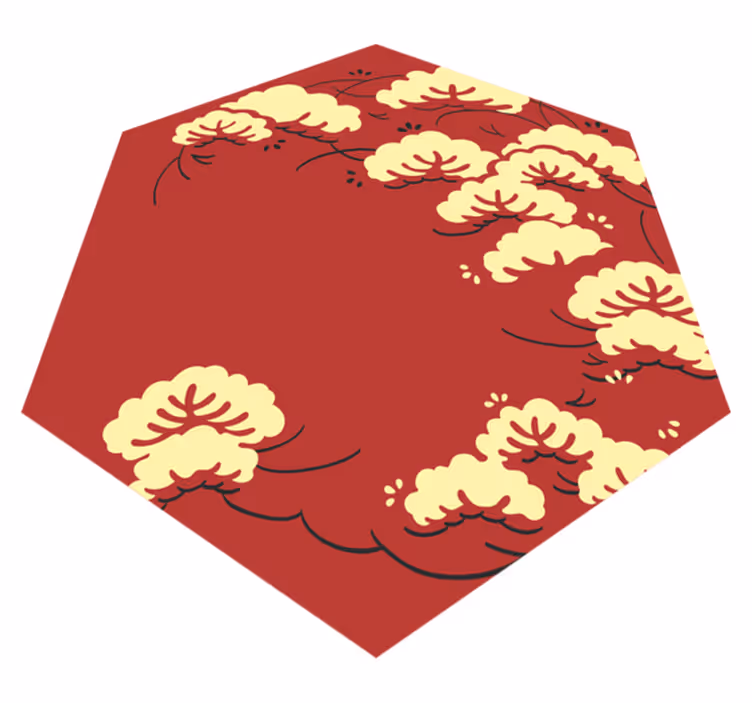 Molnblommönster Vinylmatta blommor och växter - Tenstickers
