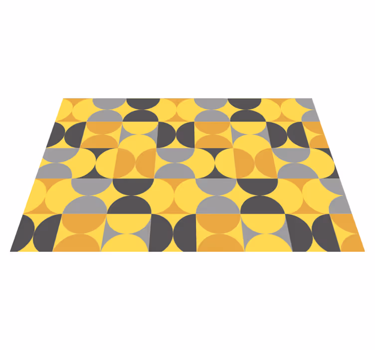 Cirkulärt mönsterspel Vinylmatta geometrisk - Tenstickers