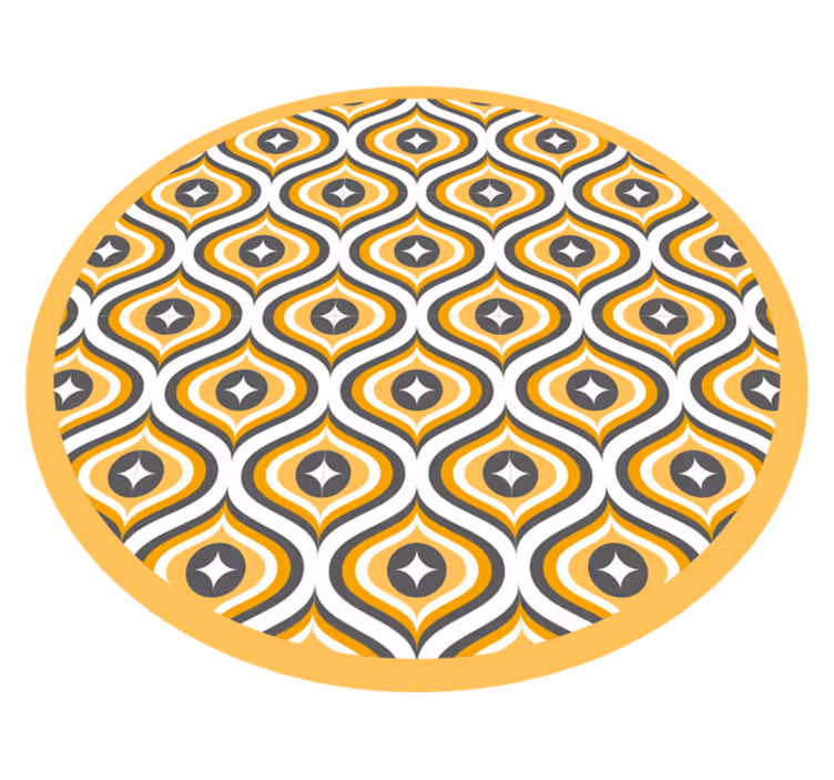 Kurvigt juvelmönster Vinylmatta geometrisk - Tenstickers