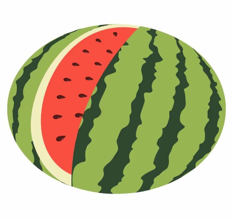 Vattenmelonskiva Vinylmatta Kök - Tenstickers