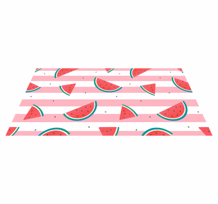 Vattenmelonskiva illustration Vinylmatta Kök - Tenstickers