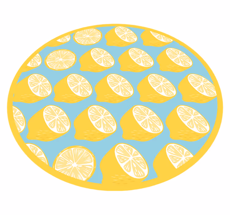 Motiv av citronskivor Vinylmatta Kök - Tenstickers