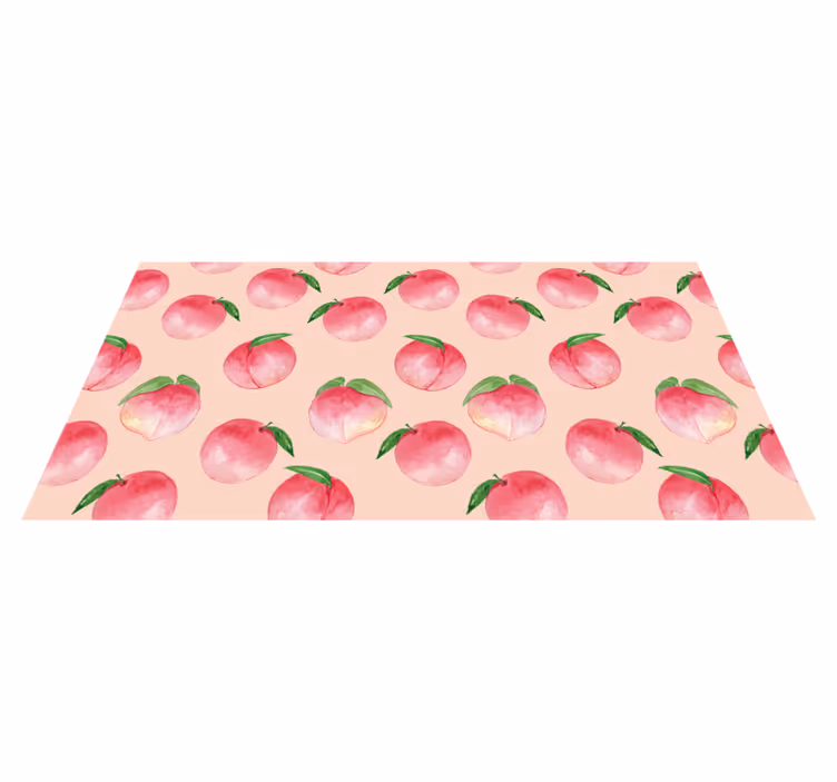 Persikoblommönster Vinylmatta Kök - Tenstickers