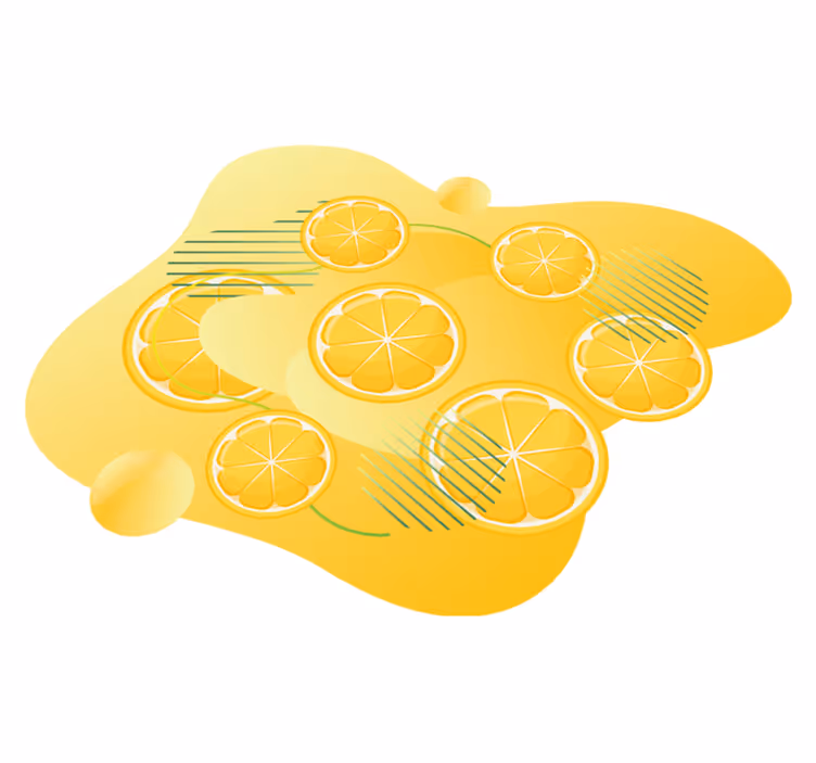 Livligt citrusmönster Vinylmatta Kök - Tenstickers